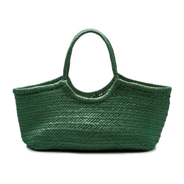 Green Handbag with Saint Christopher Medal