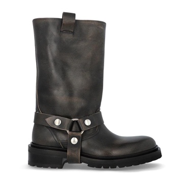 Leather ankle boots