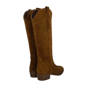 Camel Suede Cowboy Boots