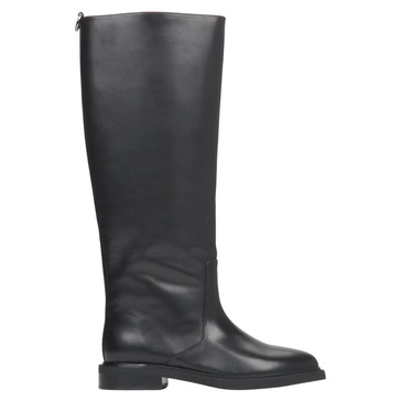 Women's Black Knee-High Boots with Wide Shaft Estro ER00115917