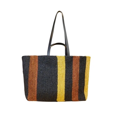 Striped Crochet Maxi Tote Bag