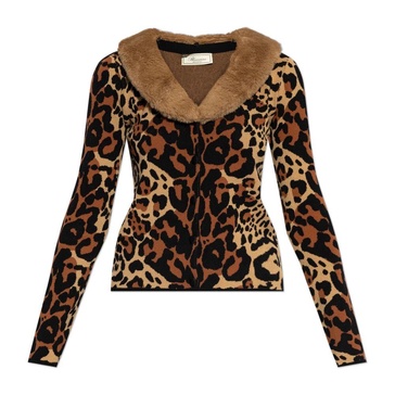 Cardigan with animal motif