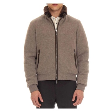 Dove Grey Quilted Wool Coat