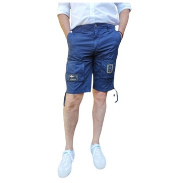 Cotton Bermuda Shorts with Military Pockets