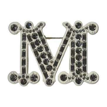 Crystal Monogram Brooch Emblematic Feminine