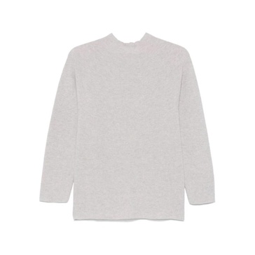Light Grey Ribbed Wool Sweater