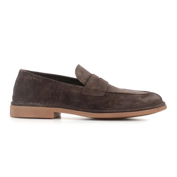 Dark Brown Suede Moccasin Shoe