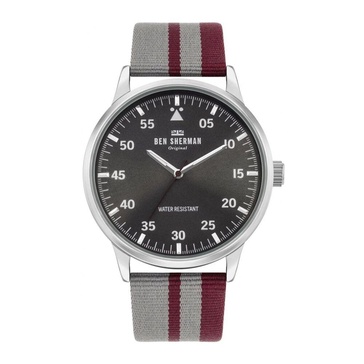 Stainless Steel Fabric Strap Analog Watch
