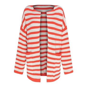 Striped Multicolor Cardigan with Pockets
