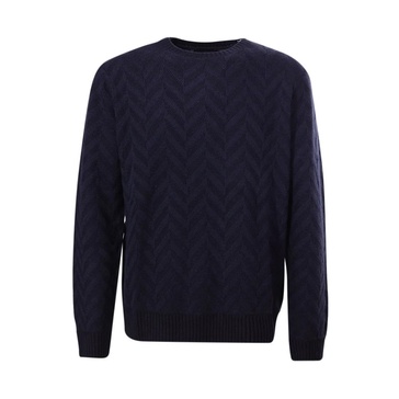 Black Logo Print Wool Sweater