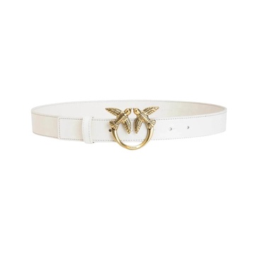 Love Birds Diamond Cut Belt White