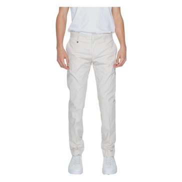 White Men's Zip Trousers