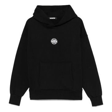 Black Hoodie with Logo Print