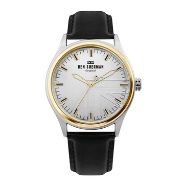 Stainless Steel Leather Strap Analog Watch
