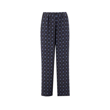 Pyjama Print Leather Trousers