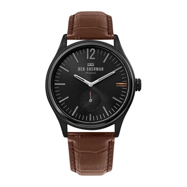 Analog Leather Strap Watch Stainless Steel