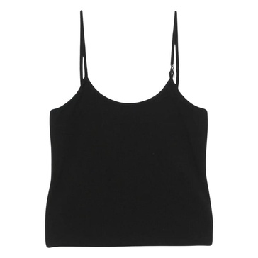 Black Scoop Neck Spaghetti Strap Top