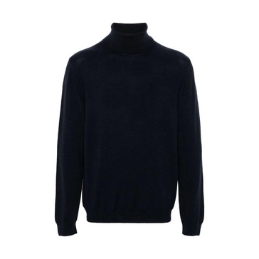 Midnight Blue Knitted Roll Neck Sweater