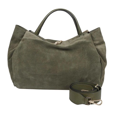 Green Leather Bag Made in Italy