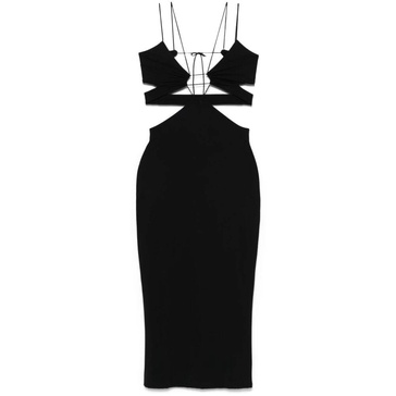 Black V-Neck Cut-Out Dress