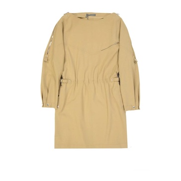 Wool Blend Mini Dress Long Sleeves
