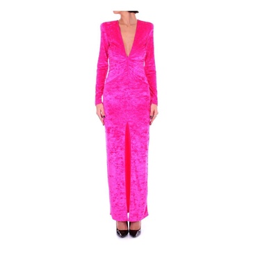 Fuchsia Thigh-Slit Dress