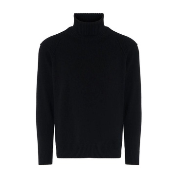 Roll Neck Lambswool Knit Sweater