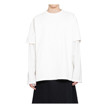 Coconut Crewneck T-Shirt with Logo Print