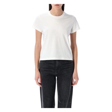 White Puff Logo Shrunken T-Shirt
