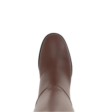 Brown Leather Pull-On Boots