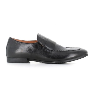 Black Leather Loafer Shoe