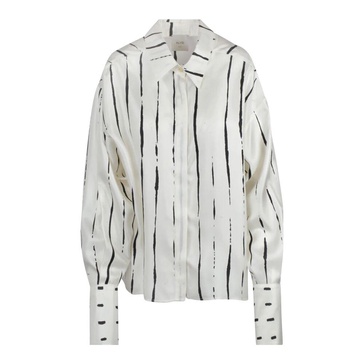 Silk Pointed Collar Blouse