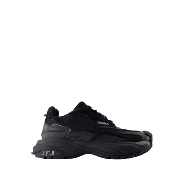 Black Leather Low Top Sneakers