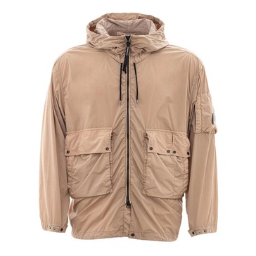 Hooded Technical Fabric Jacket