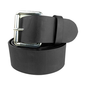 Black Leather Logo Belt