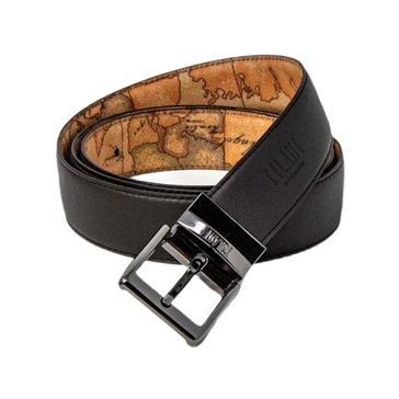 Geo Map Design Leather Belt