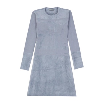 Gray Wool Dress Elegant Evening Wear
