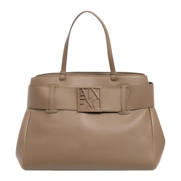 Magnet Closure Plain Handbag Logo Pockets