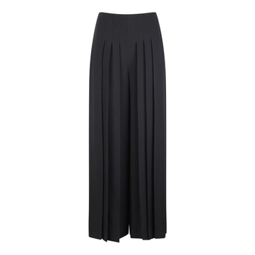 Pleated Jersey Trousers Flared Fit