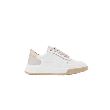 White Nude Sneakers Elegant Style