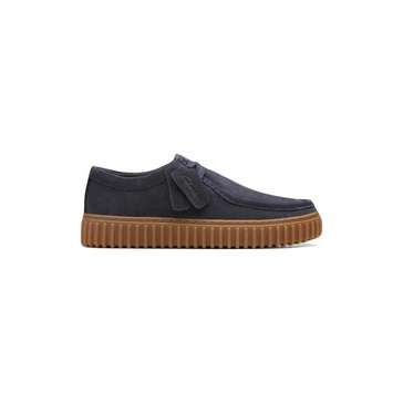 Suede Lace-Up Moccasin with Grooved Sole