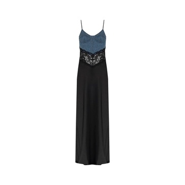 Dress made of combined materials