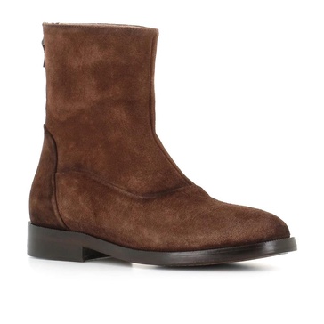 Dark Brown Suede Ankle Boots
