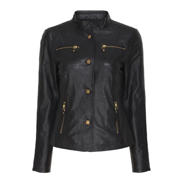 Button Jacket Leather 100042