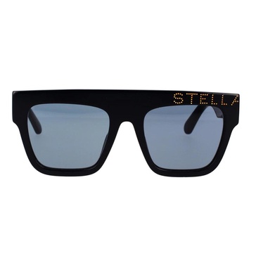 Square Bio-Acetate Sunglasses with Dark Blue Lenses