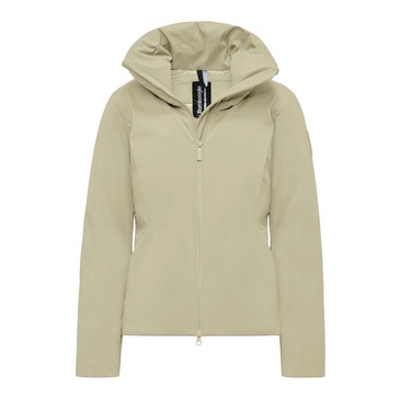 Short Padded Jacket with Material