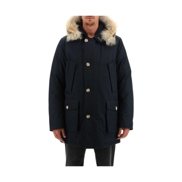 Dark Blue Arctic Parka with Removable Fur