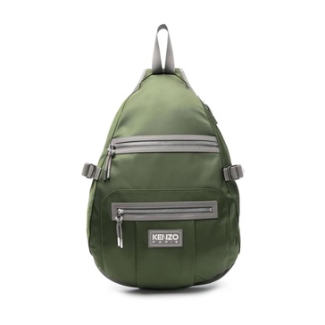 Green Shell Side Zip Backpack