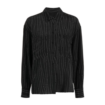 Stud-Embellished Black Shirt