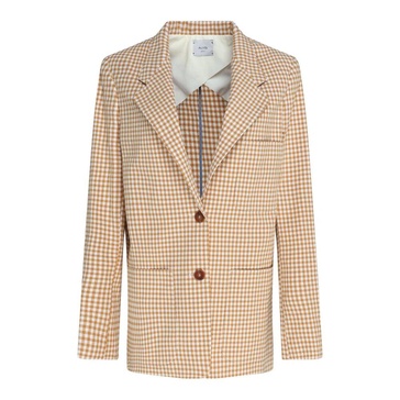 Curry Checkered Blazer Soft Fit